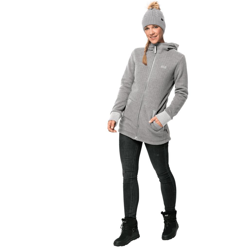 Jack Wolfskin PATAN LONG Vestes Femme Gris - LYZKXMF-68